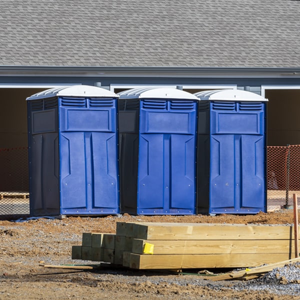 what is the expected delivery and pickup timeframe for the porta potties in Long Valley SD